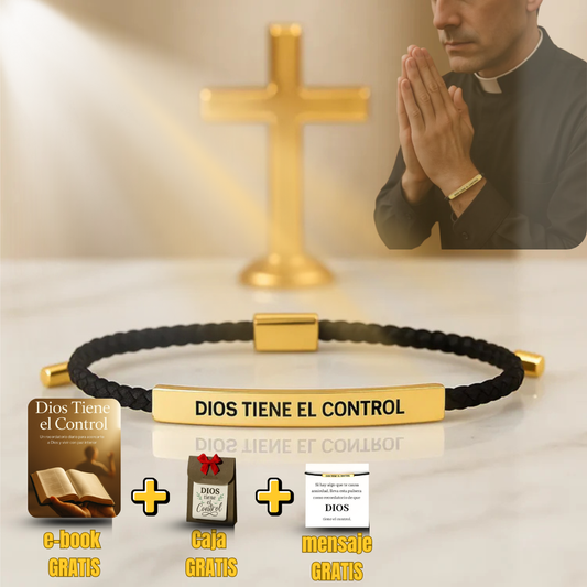 Pulsera Dios tiene el control - Gratis libro y caja de regalo
