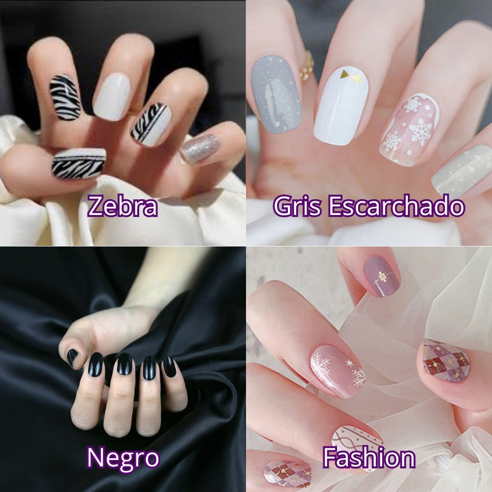 NailWraps® Laminas autoadhesivas para uñas - COMBO 40 UNIDADES