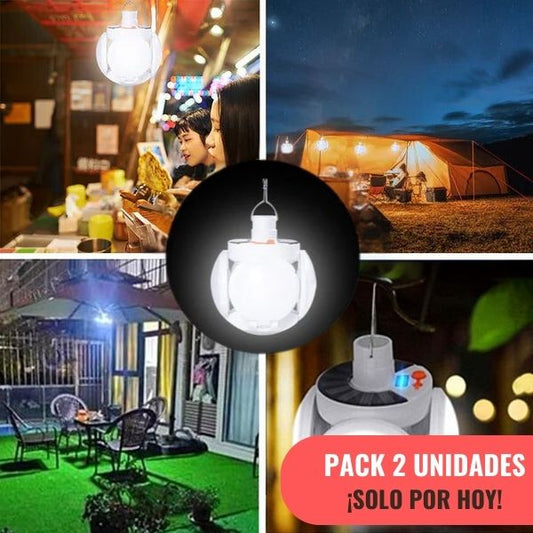 Pack 2 Lámparas Solares Adventure® - Patios, Camping y más.