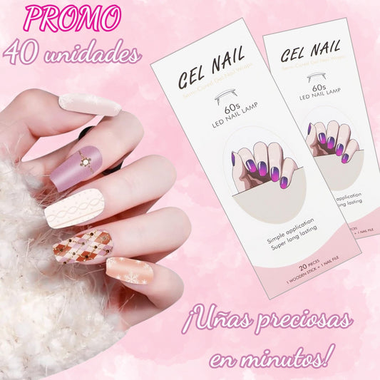 NailWraps® Laminas autoadhesivas para uñas - COMBO 40 UNIDADES