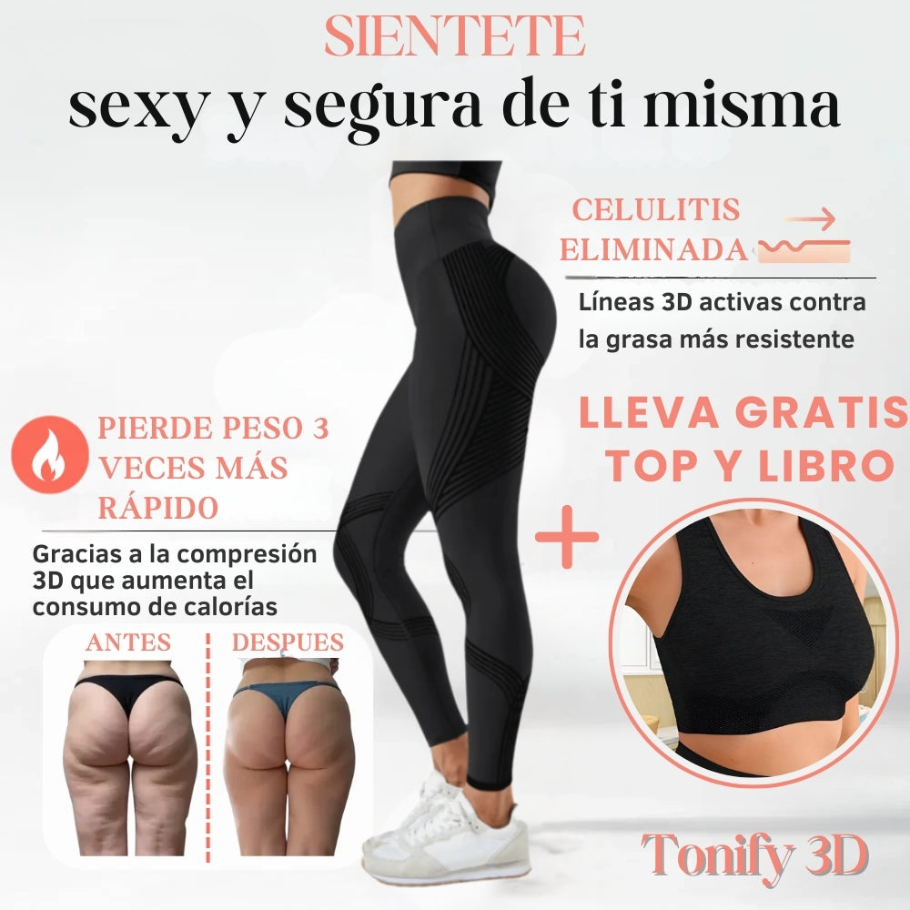 Leggings Tonify 3D INCLUYE TOP + LIBRO DE RUTINAS